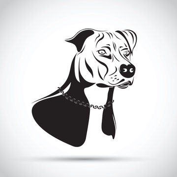 staffordshire terrier dog silhouette