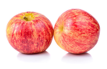 A ripe apple on white background