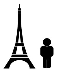 Homme et la Tour Eiffel