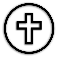 Obraz premium Cross sign isolated