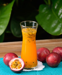 passion Fruit Juice isolated on background