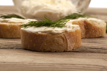 bread with butter and herb
