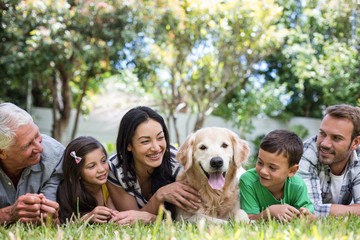 Fototapeta premium Happy family in a park
