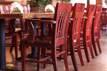 chairs in a cafe interior