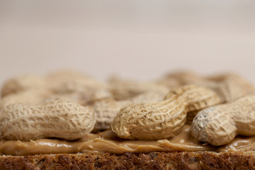 peanut butter on bread