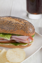 tasty ham sandwich