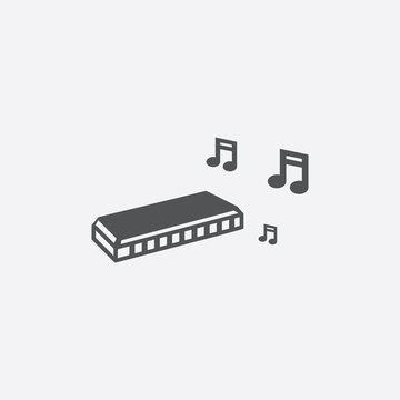 Harmonica Icon Of Vector Illustration For Web And Mobile