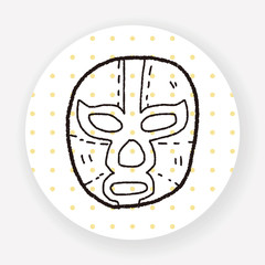 mexican wrestler mask doodle