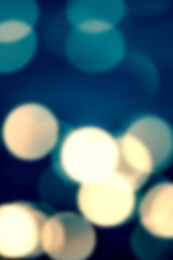 Night city street lights bokeh background. Boke defocused lights