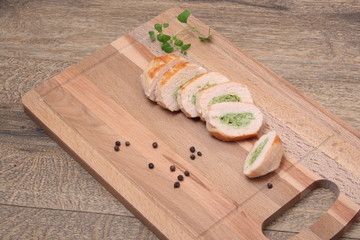 Chicken rolls with spinach