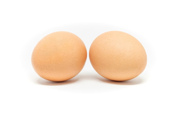 Egg on white background