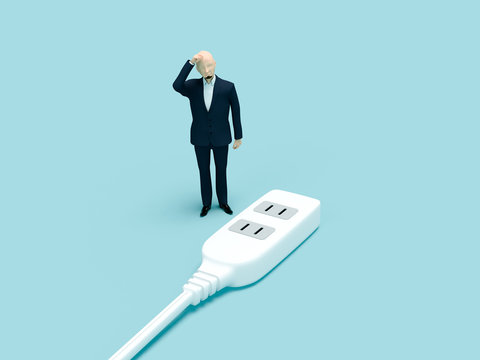 電力自由化を悩む男性