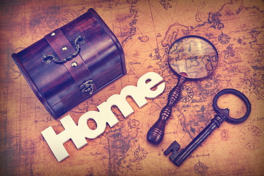Home Search Or Emigration Concept