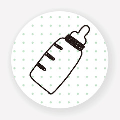 doodle baby milk bottle