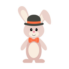 funny bunny in hat 