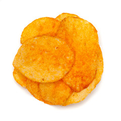  Circle shaped salty snacks.
