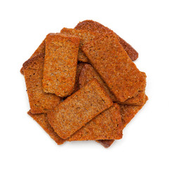  Circle shaped salty snacks.