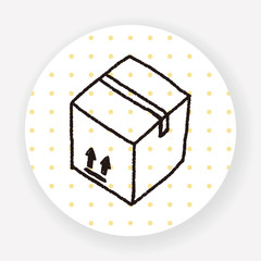 shipping box doodle