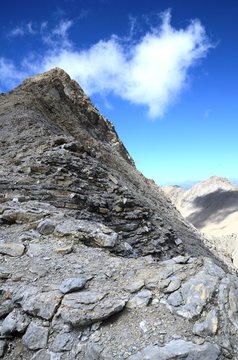 Mont Pelat, pic et nuage