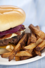 burger and fries
