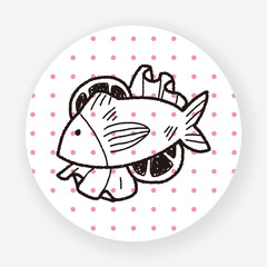 fish food doodle
