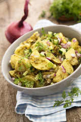 Potato salad with pesto sauce