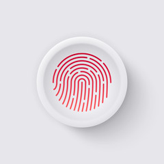 ID app icon. Fingerprint vector illustration