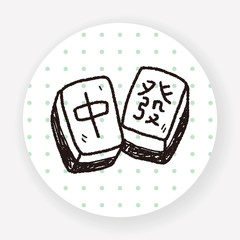 Chinese New Year; Chinese mahjong doodle