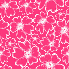 Seamless background of flowers