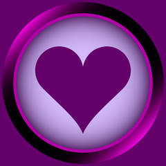 Icon with violet heart