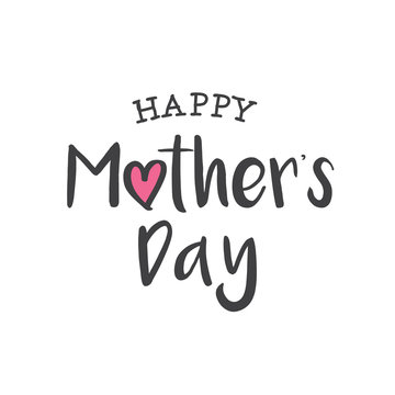 Happy mothers day card. Editable logo vector design.