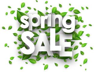 Spring sale paper background.