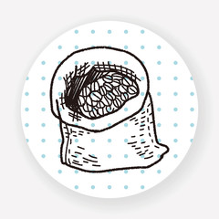 coffee bean doodle drawing