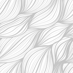 abstract vector wavy seamless hand-drawn black and white background