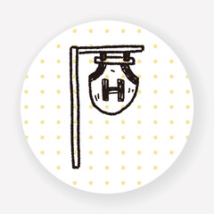 hotel board doodle drawing