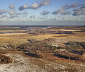 Landscape near Pushchino. Russia