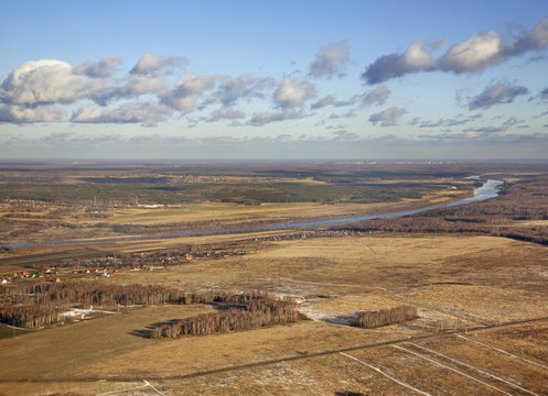 Landscape near Pushchino. Russia