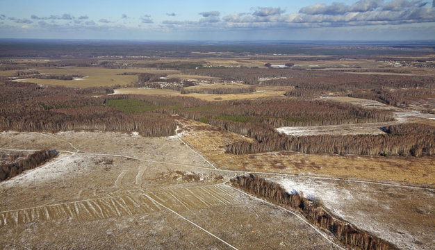 Landscape near Pushchino. Russia