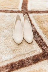 Elegant Shoes on Puffy Carpet