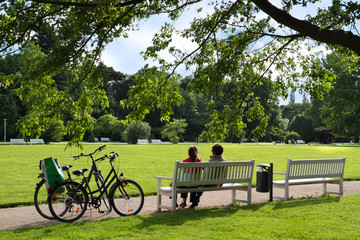 Großer Garten Dresden: Ausflug mit Fahrrad, Ausruhen, Erholung