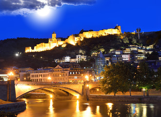 Capital of Georgia - Tbilisi at night