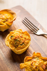 Small vegan carrot quiche