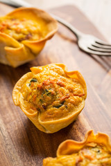 Small vegan carrot quiche
