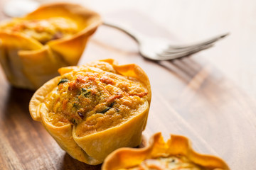 Small vegan carrot quiche