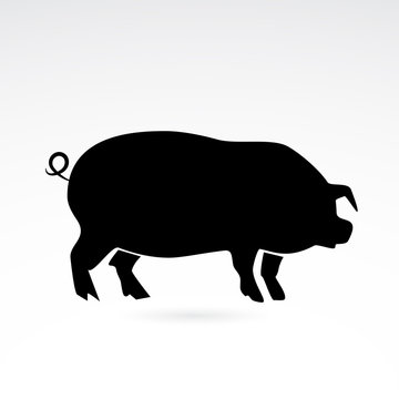 Pig vector icon.