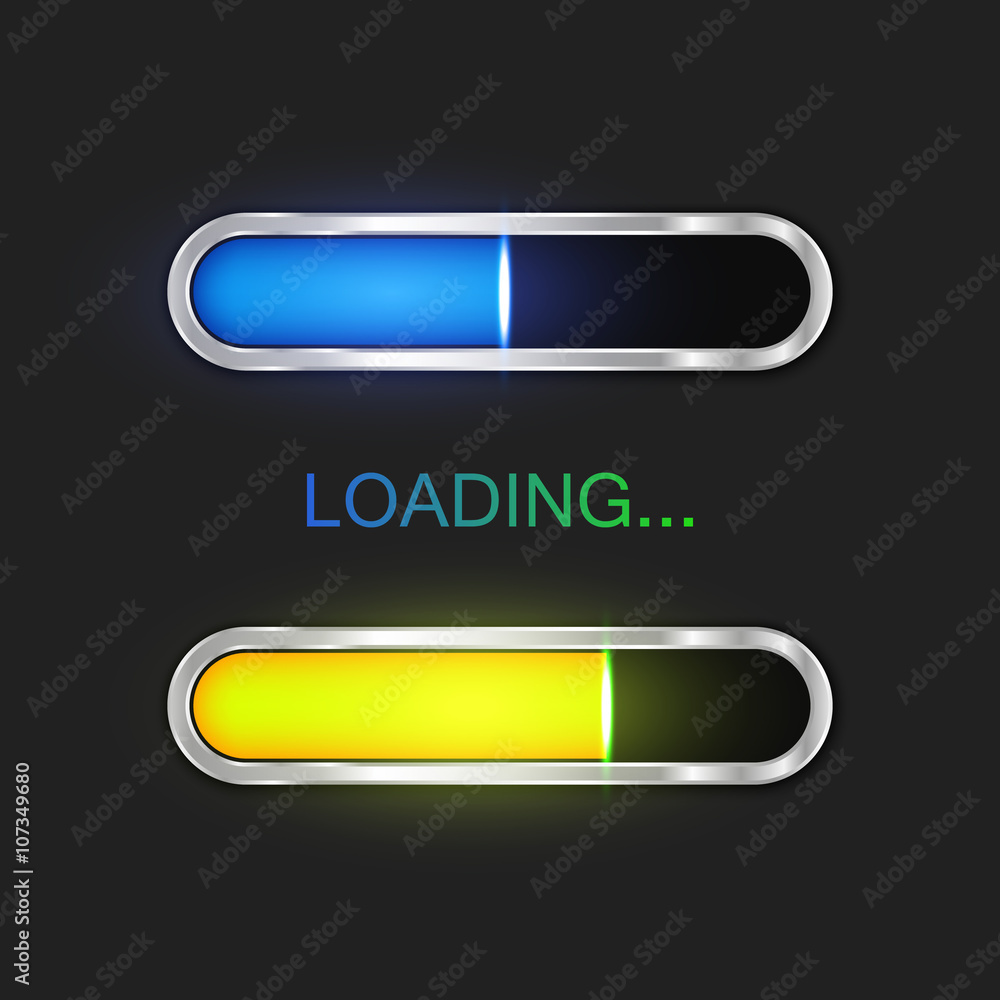 Poster vector progress loading bar