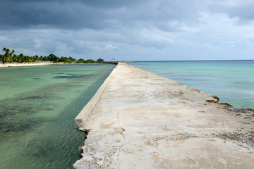 The sandy beach named Playa Giron on Cuba