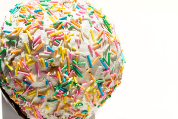 Fototapeta premium One Easter cakes, top view