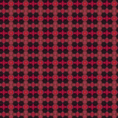 Seamless pattern of soft red paper lanterns. A digital painting, a handmade image using digital brushes and blending modes on virtual canvas. 