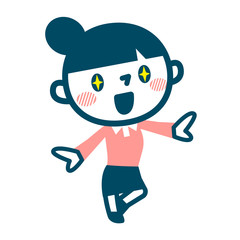 眼の輝いたOL女子